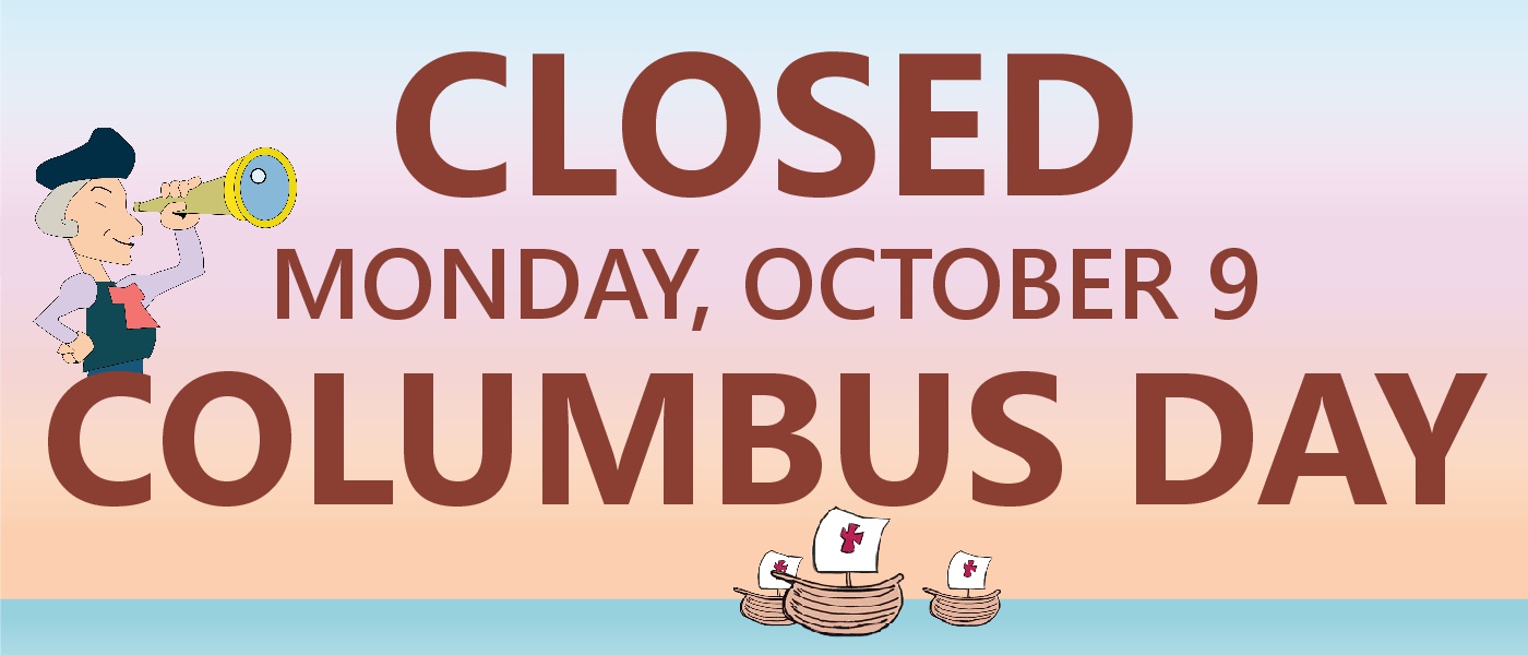 Columbus Day Closing Jackson County Public Library