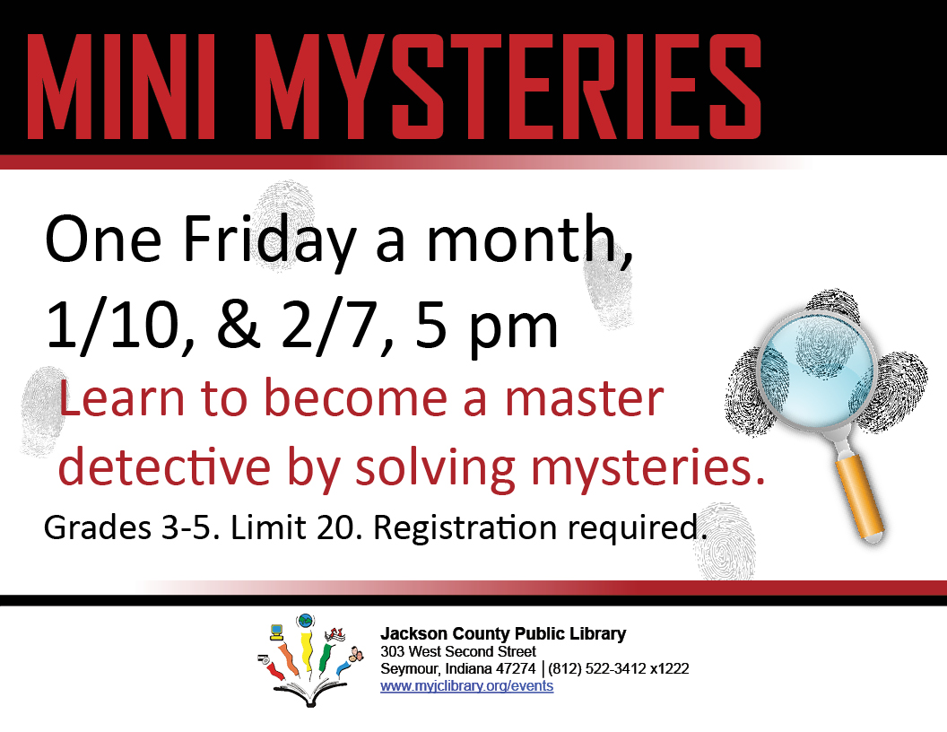 Mini Mysteries Program for Kids – Jackson County Public Library
